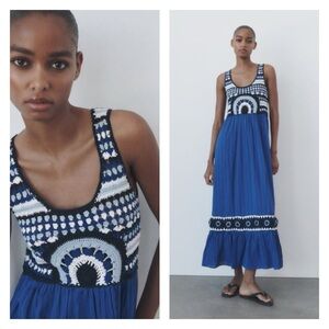 NWT Zara Crochet Knit Maxi dress